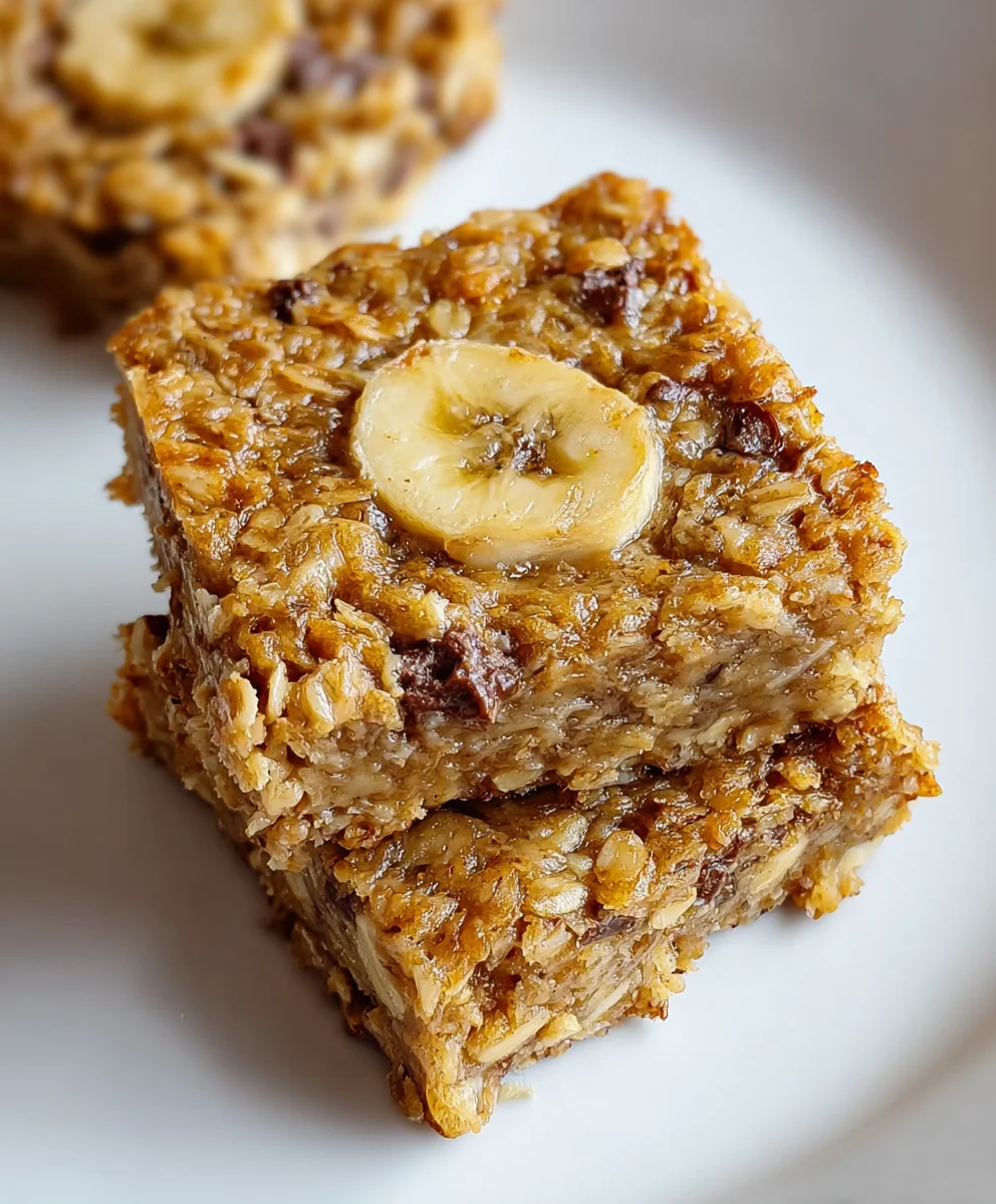 Easy Banana Oat Bars-Healthy Quick Snack
