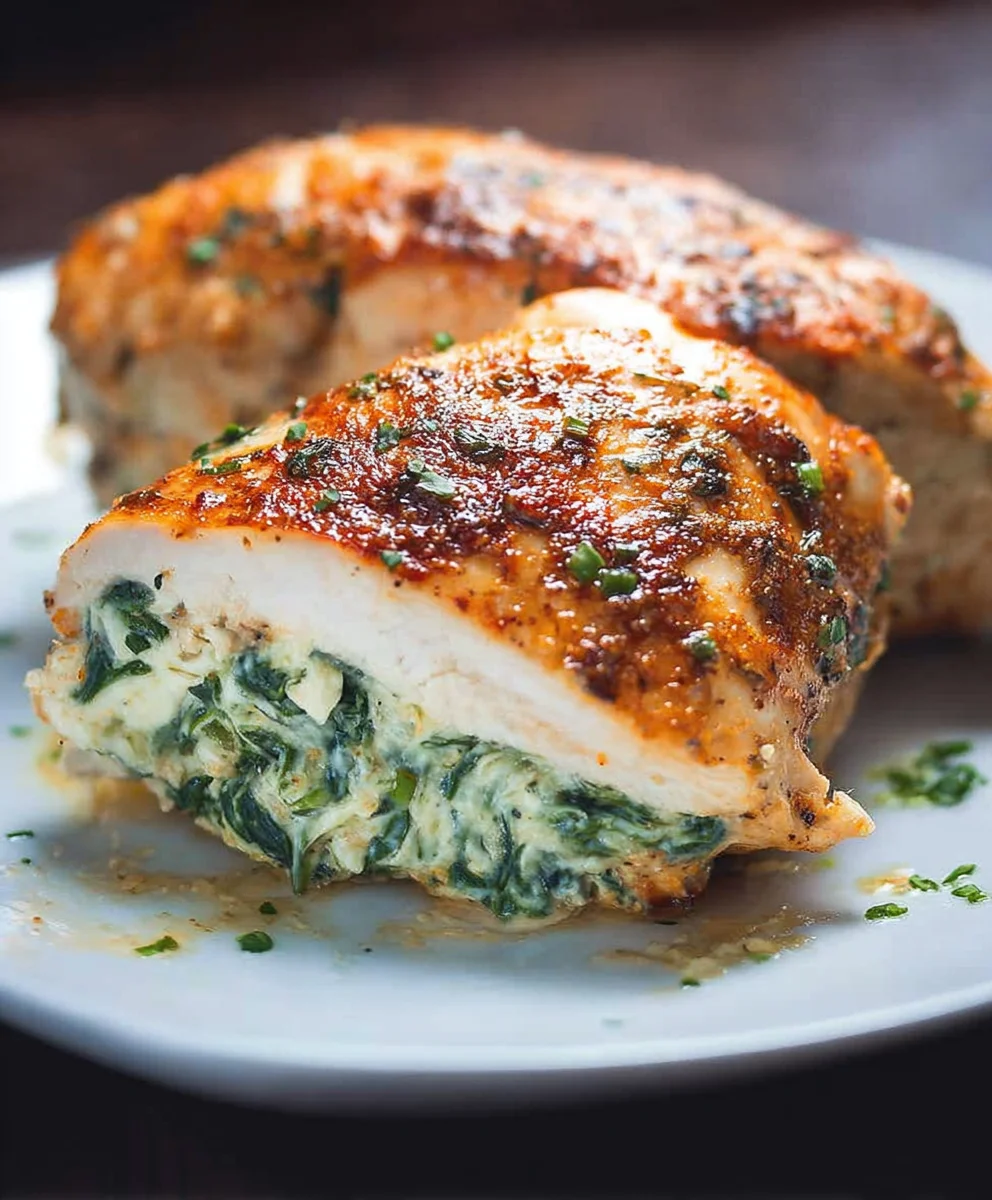 Easy Spinach Stuffed Chicken Breasts Recipe