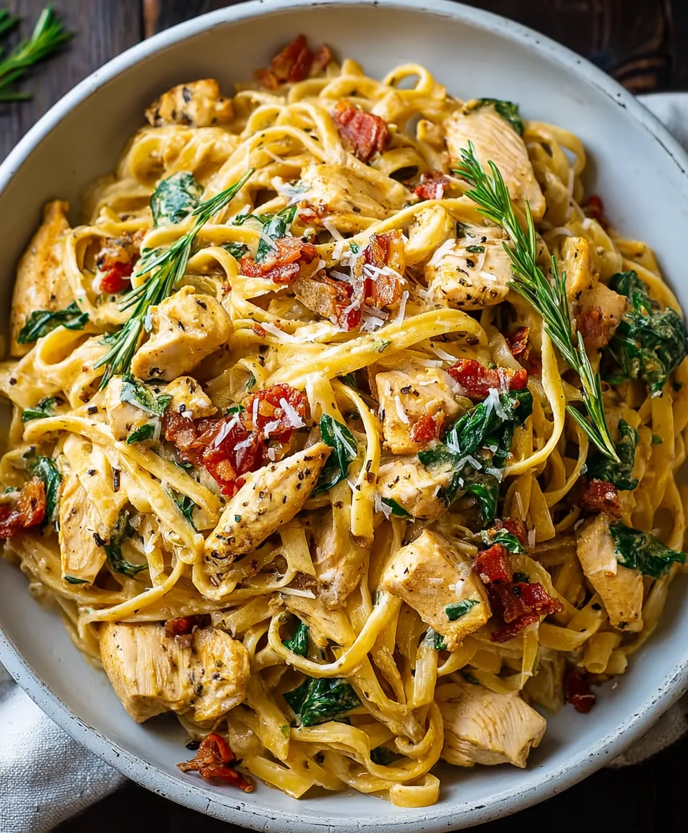Easy Tuscan Chicken Pasta Recipe-Flavorful & Quick Dinner