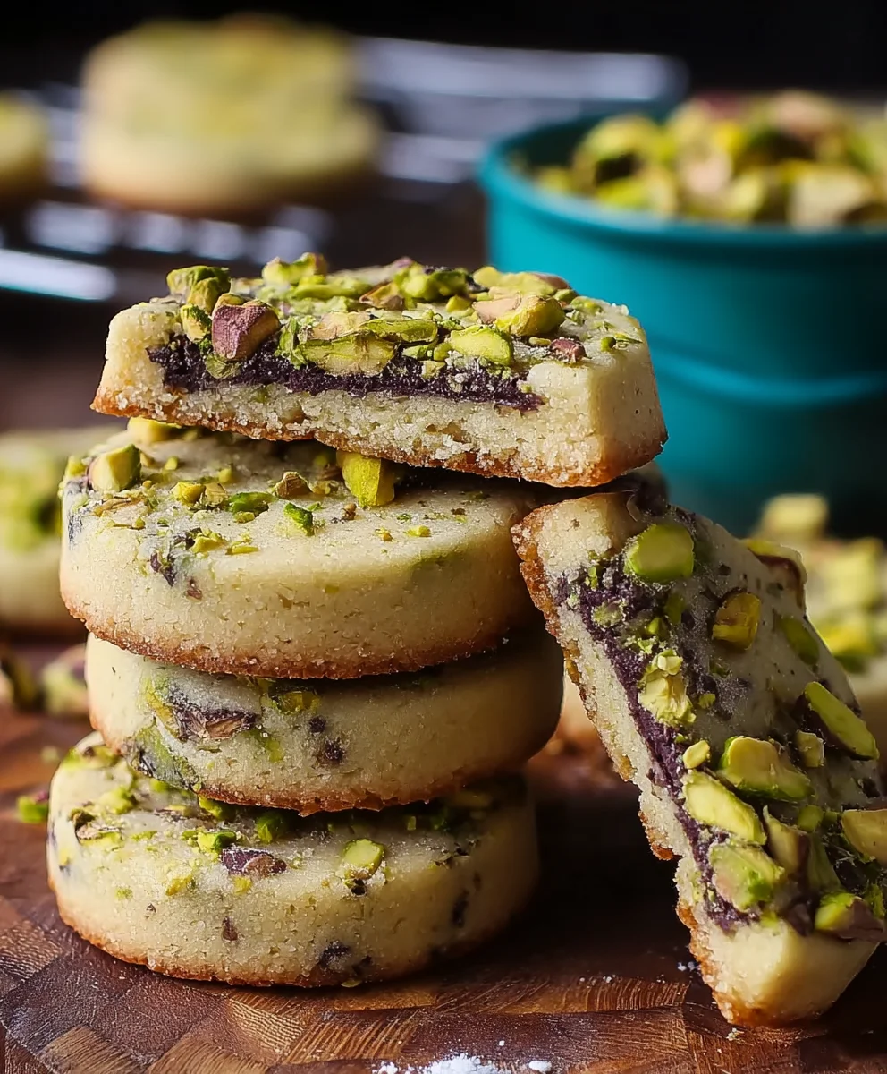 Pistachio Shortbread Cookies - Buttery Nutty Delight