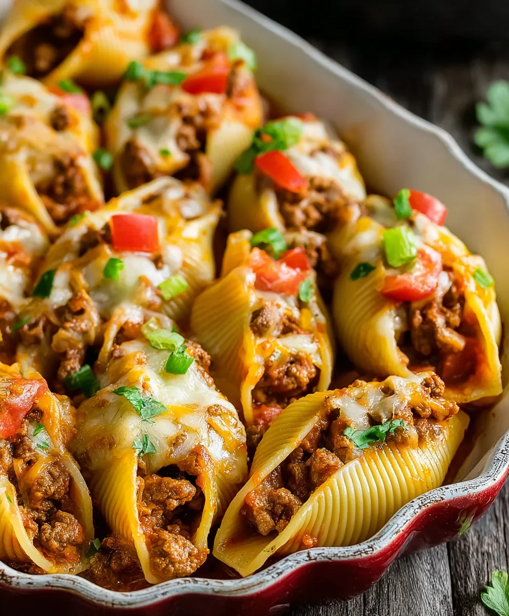 Easy Taco Stuffed Shells - Flavorful Beef Recipe
