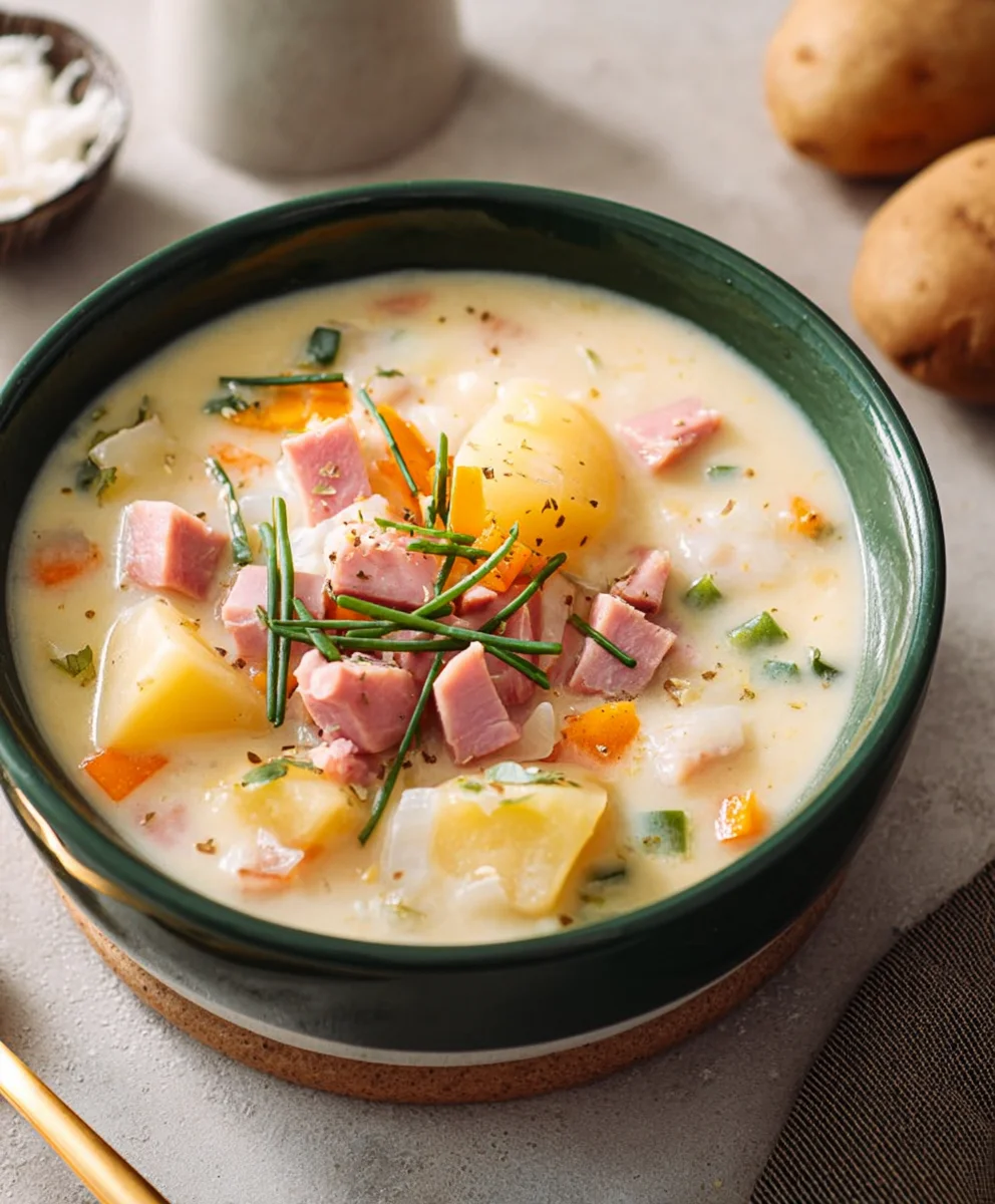 Slow Cooker Beef Beef Ham Potato Soup - Easy Comfort Food