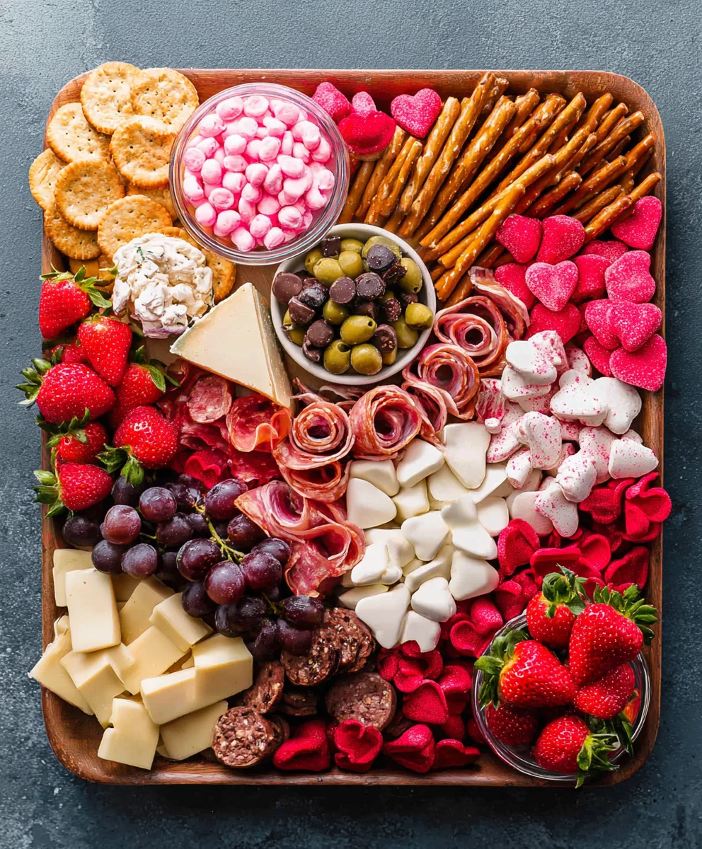 Vnon-alcoholic alentine's Non-Non-Non-Alcoholic Alternativeic Charcuterie Board Bliss