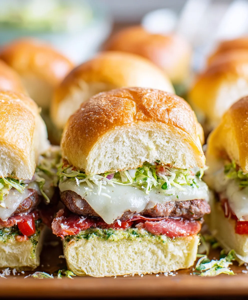 Italian Beef Grinder Sliders- Easy Appetizer Recipe
