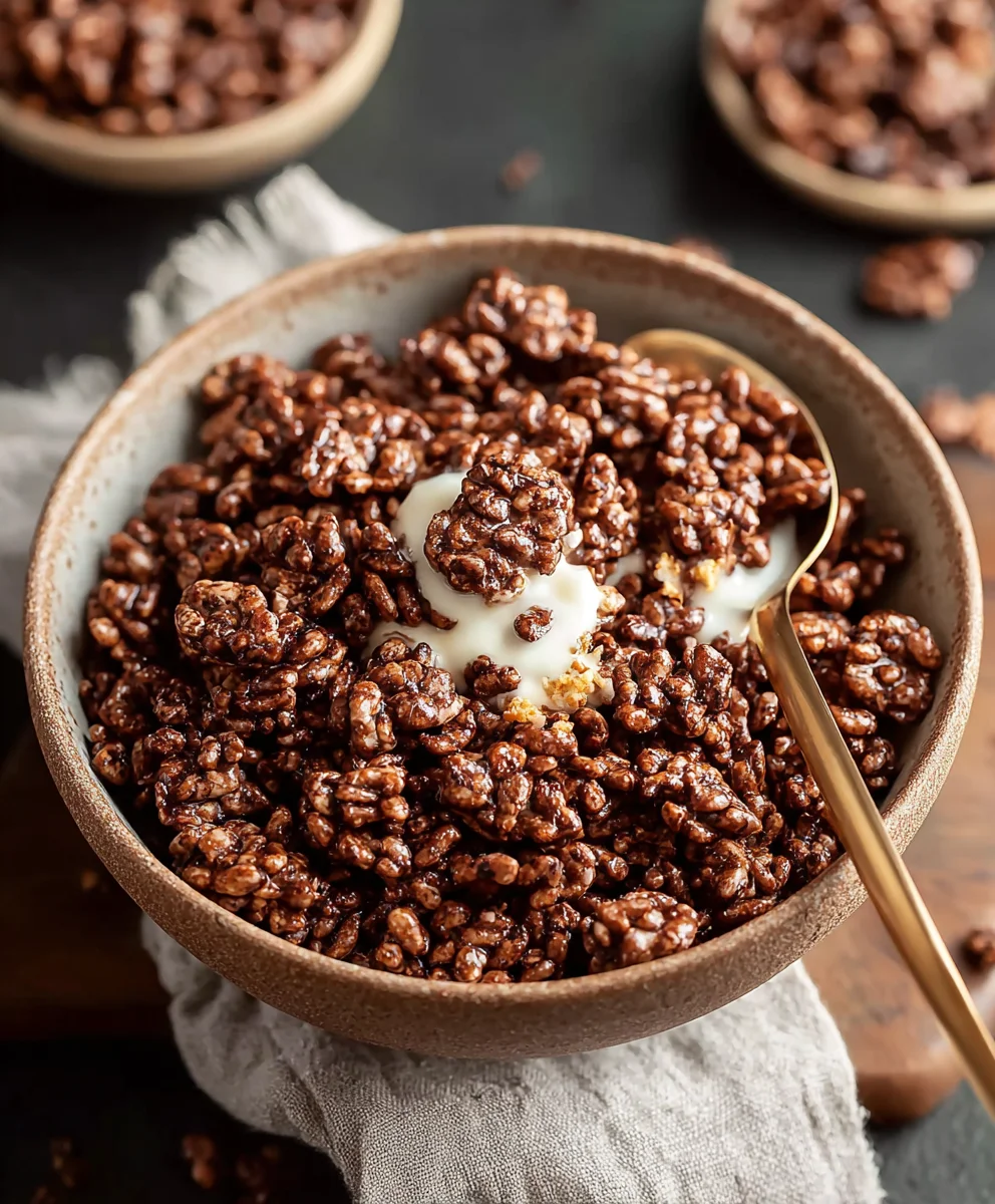 Healthy Crispy Chocolate Puffed Rice-Easy Recipe