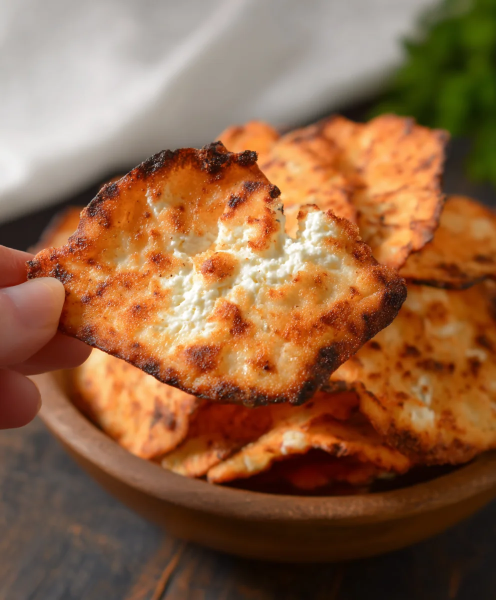 Crispy Cottage Cheese Chips - Healthy Snack Recipe