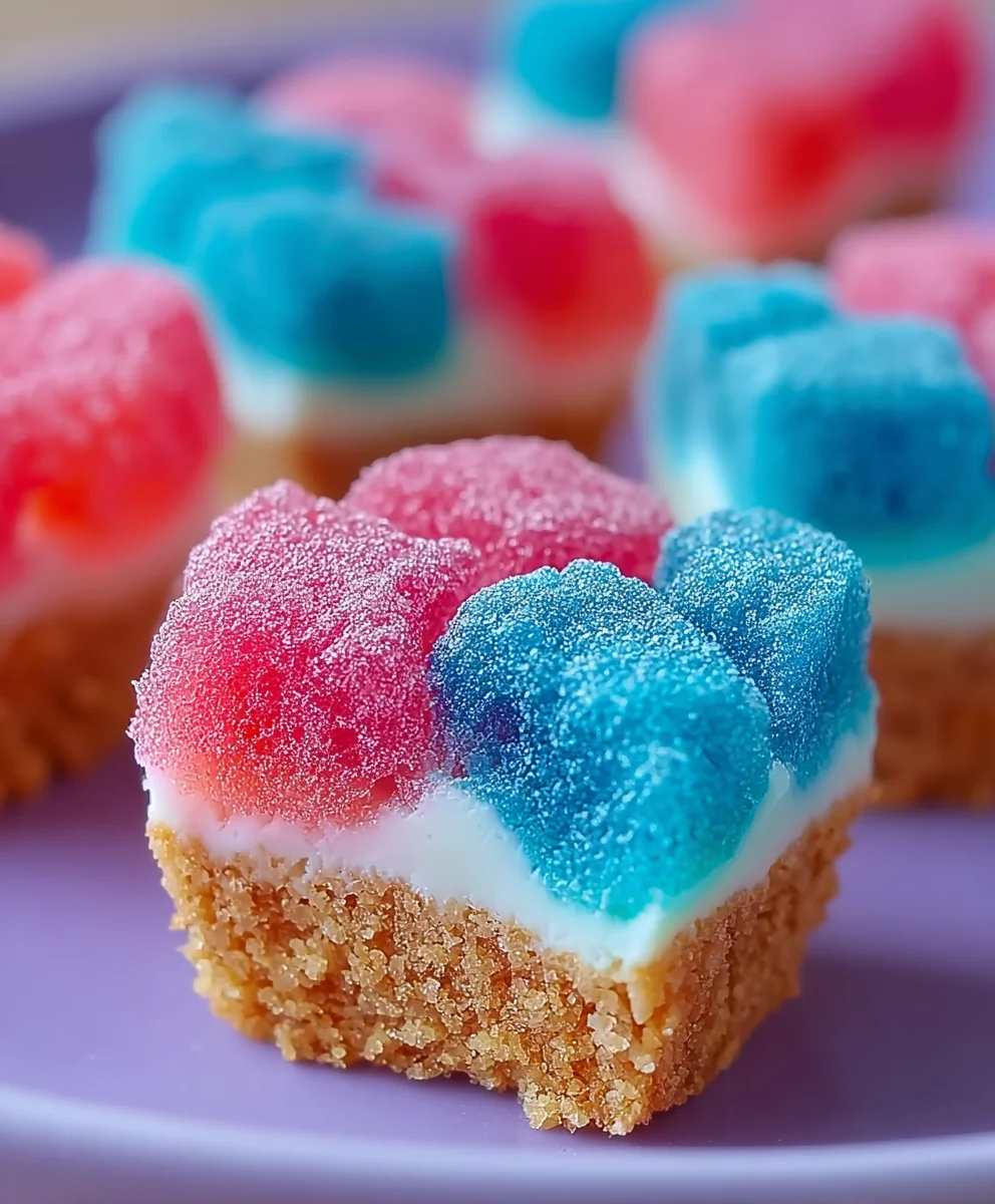 Gummy Cotton Candy Cheesecake Bites-Sweet Treat