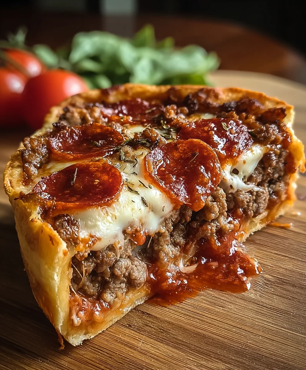 Pizza Burger Pie-Ultimate Beefy Flavor Fusion