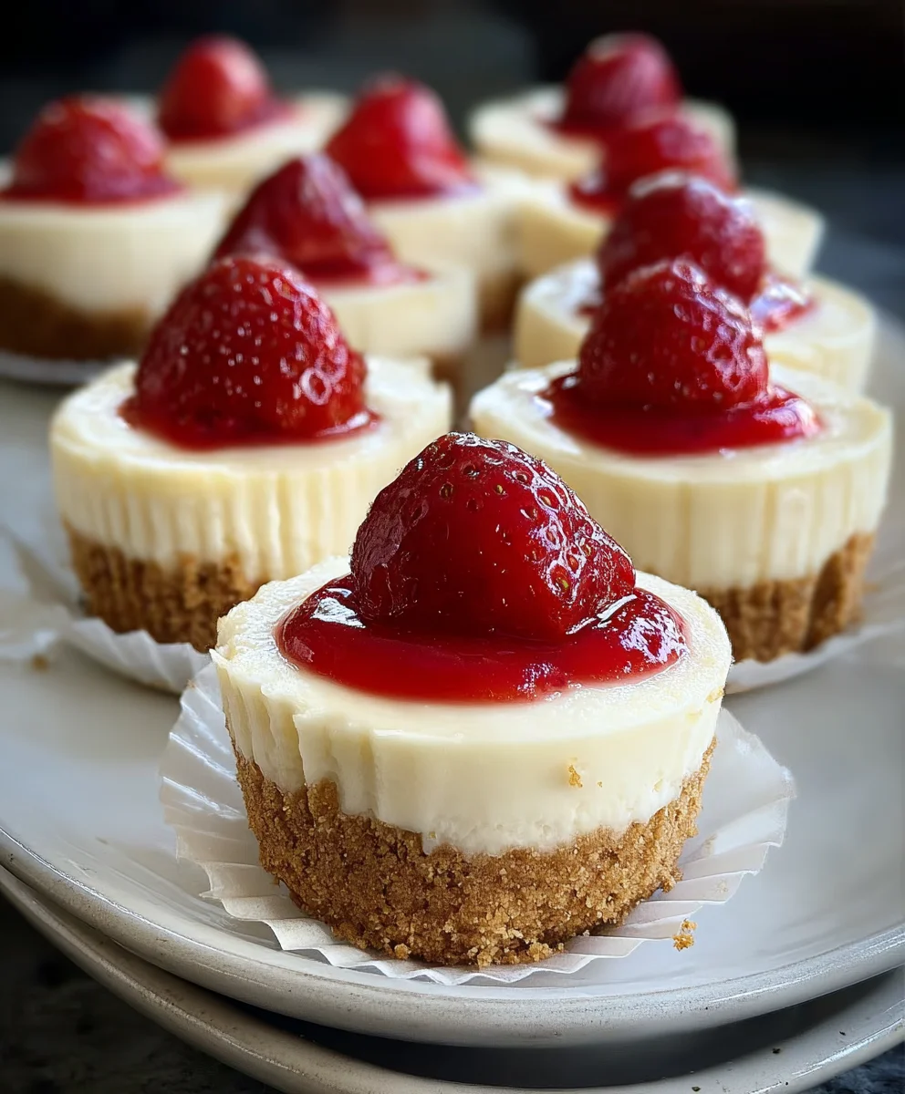Super Easy Mini Cheesecakes Vanilla Wafer Crust
