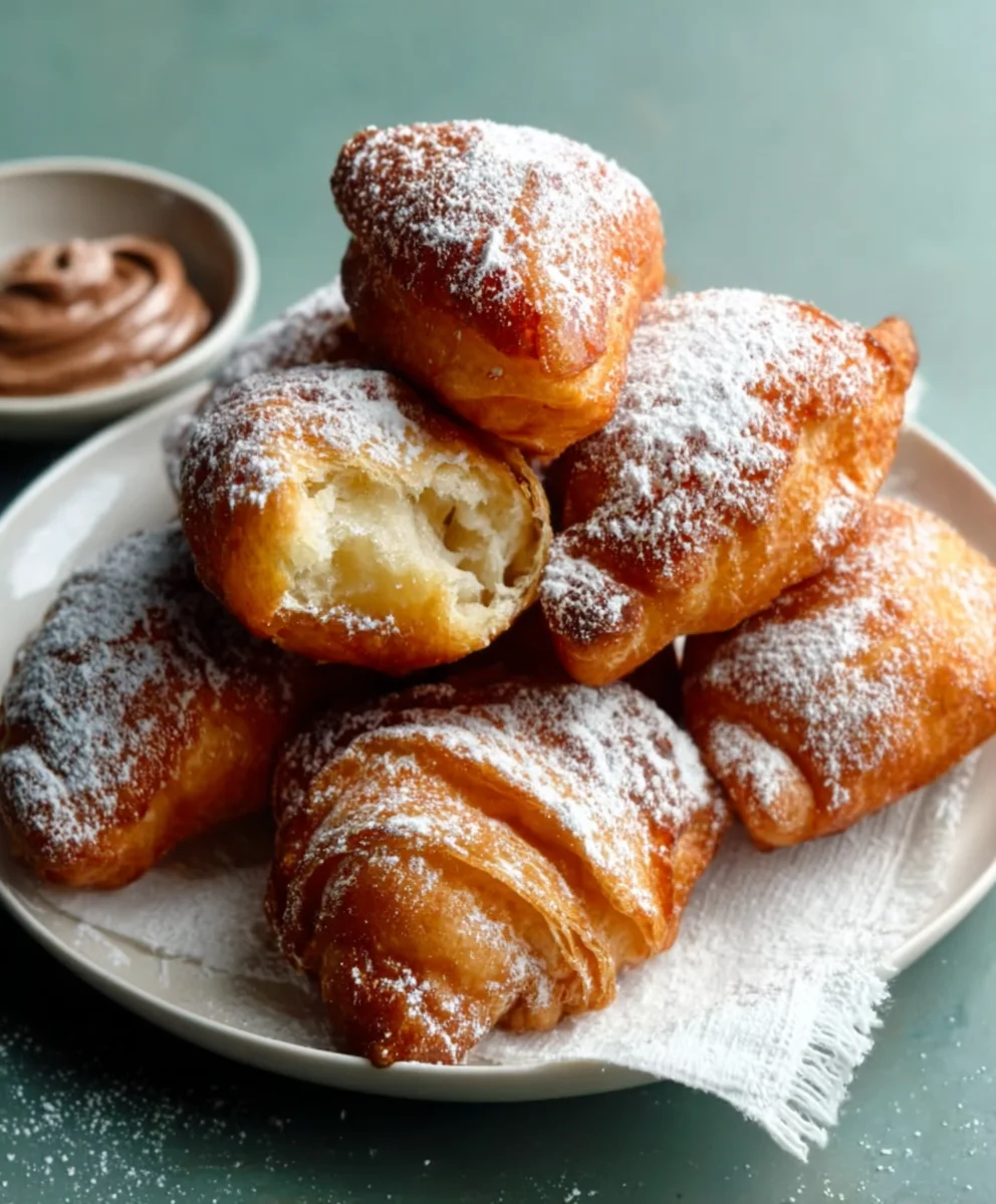 Easy Fried Croissant Beignets Recipe
