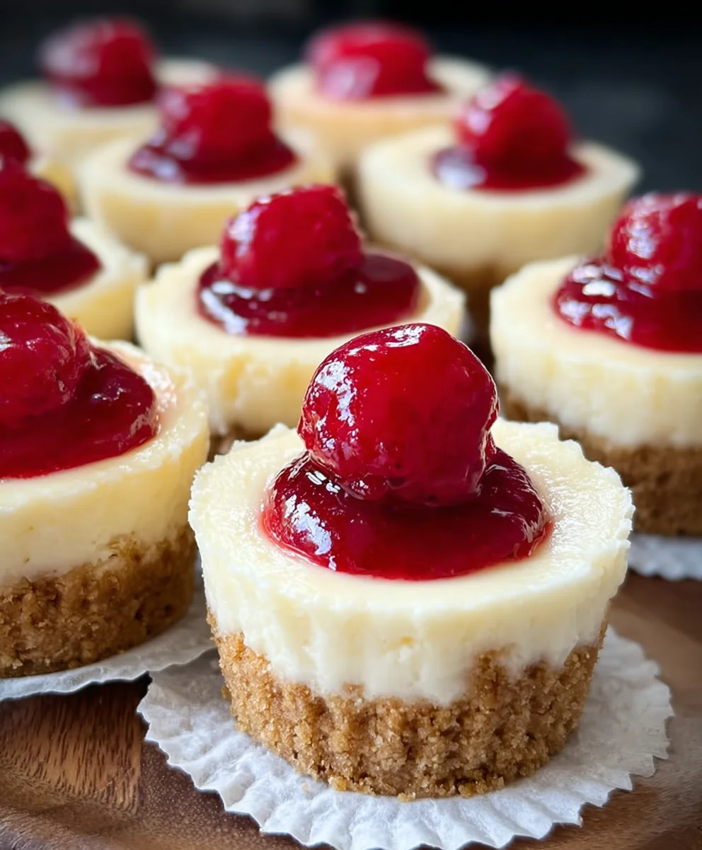 Super Easy Mini Cheesecakes Vanilla Wafer Crust