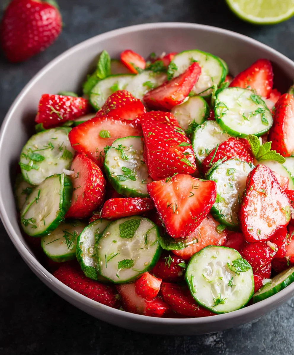 Refreshing Cucumber Strawberry Salad Recipe