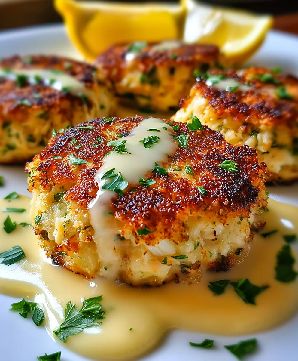 Cheddar Bay Crab Cakes - Lemon Butter Drizzle Recipe