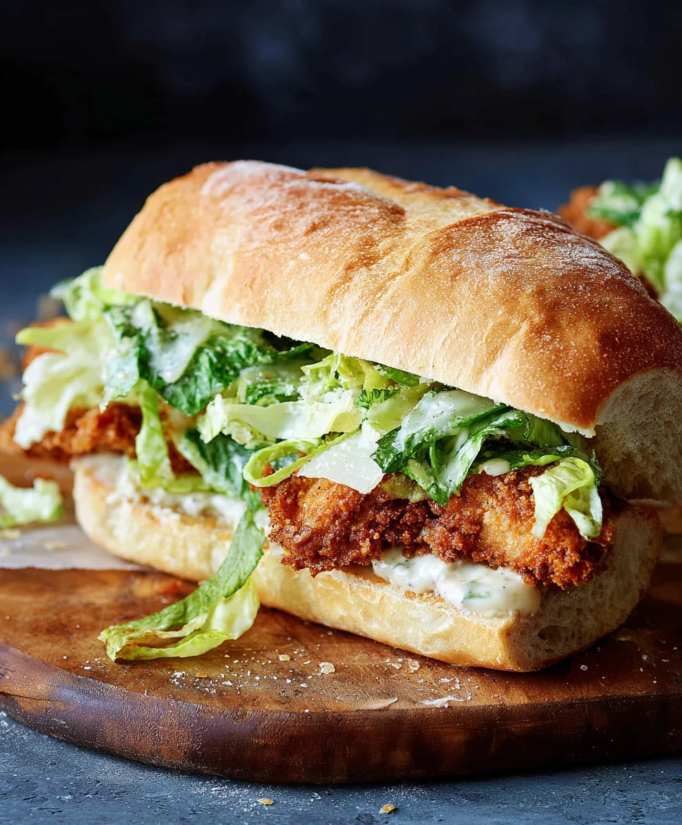 Crispy Chicken Caesar Sandwich-The Ultimate Bite