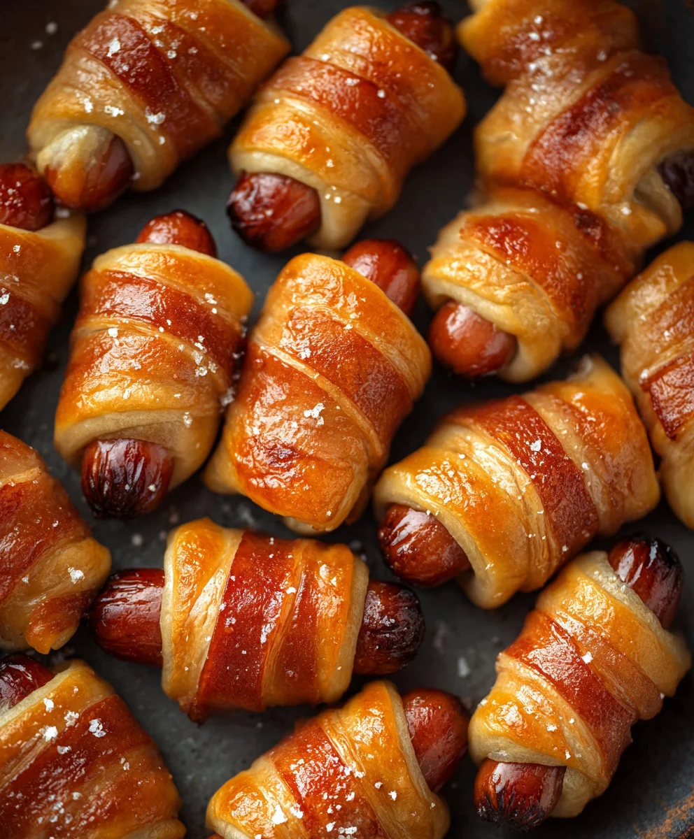 Sweet Glazed Pigs in a Blanket - Easy Appetizer