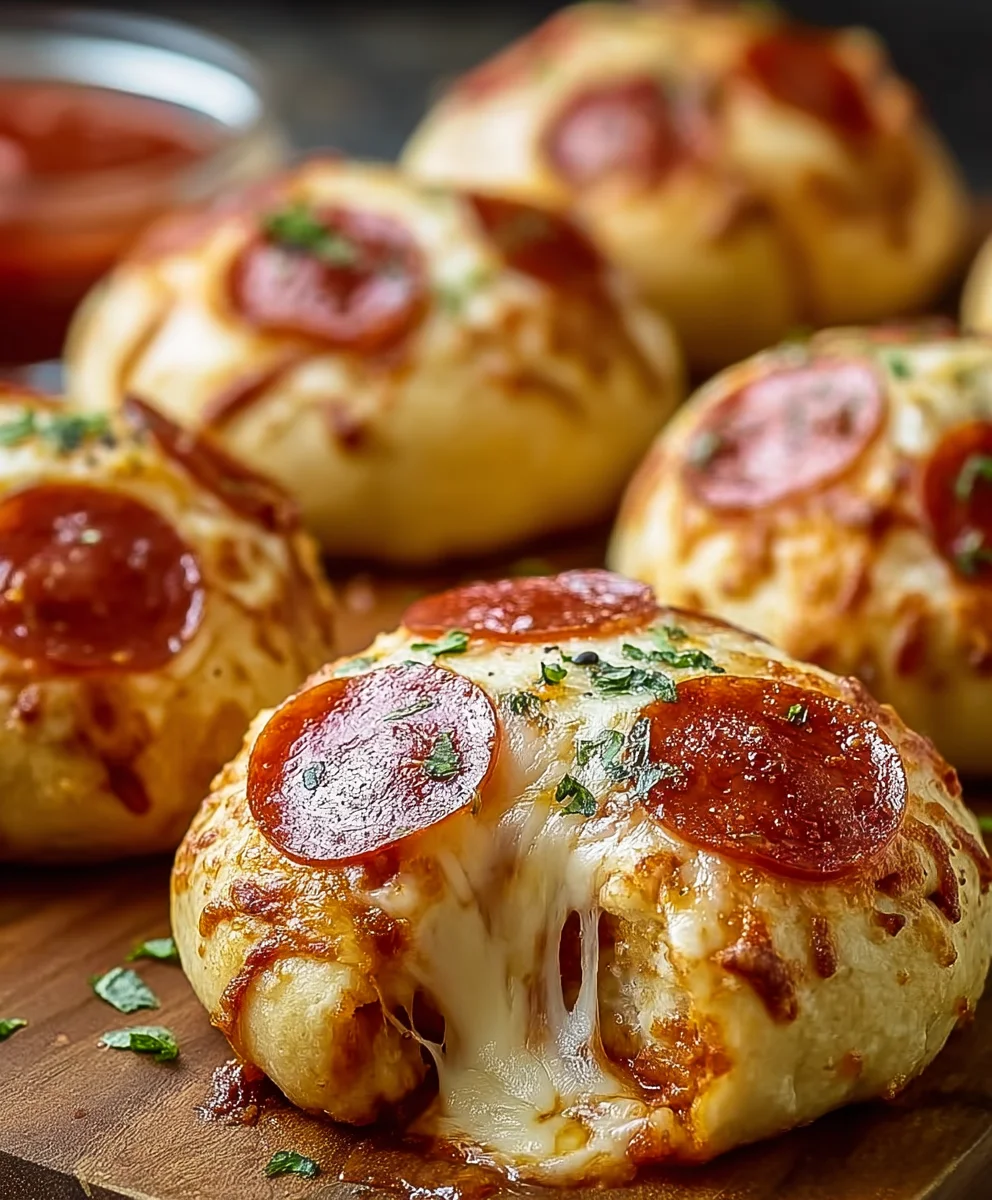 Cheesy Beef Beef Pepperoni Pizza Bombs-Easy Recipe