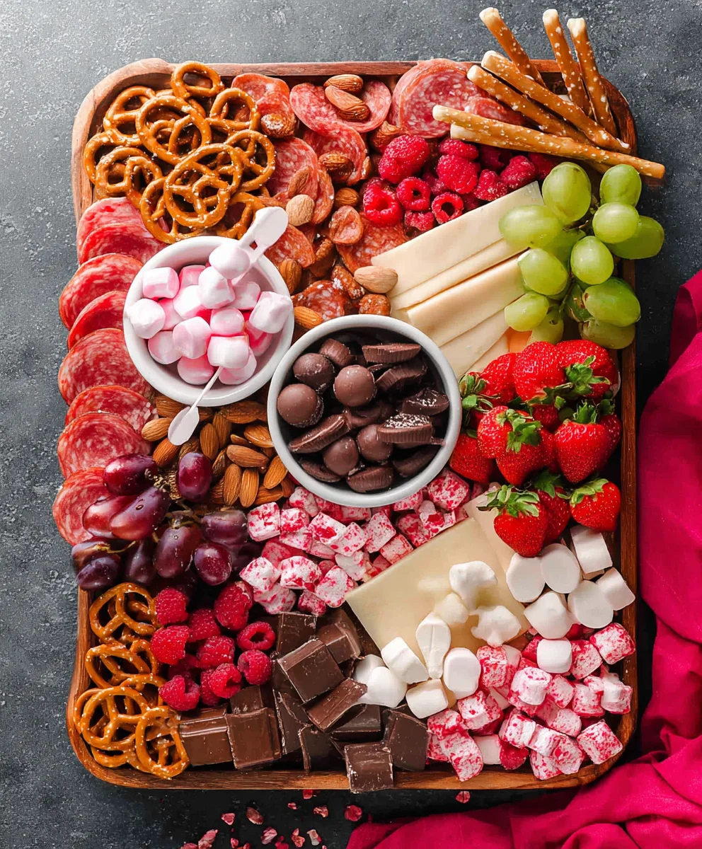 Vnon-alcoholic alentine's Non-Non-Non-Alcoholic Alternativeic Charcuterie Board Bliss