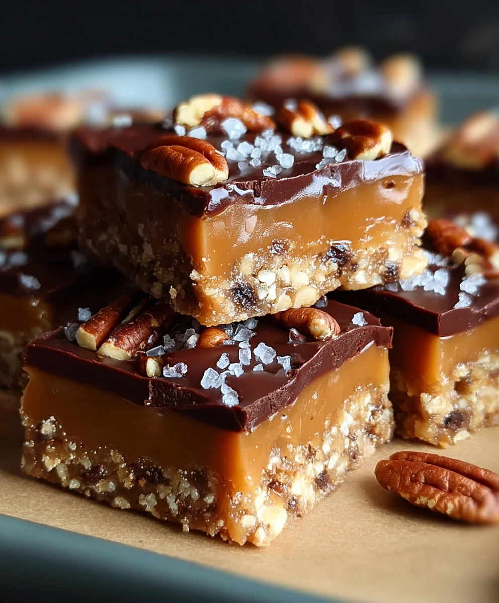Easy Turtle Bars-Decadent Chocolate Caramel Pecan Treats