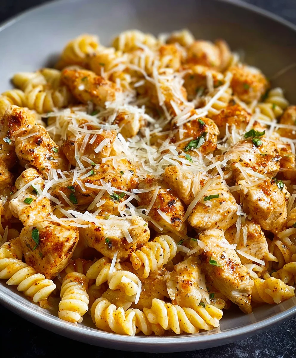 Garlic Parmesan Healthy Chicken Pasta Recipe