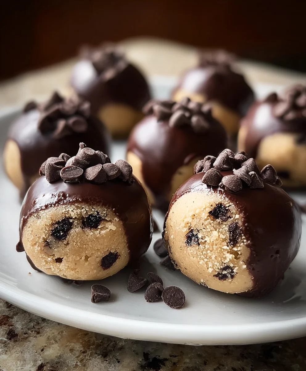 Easy Chocolate-Dipped Cookie Dough Bites Recipe
