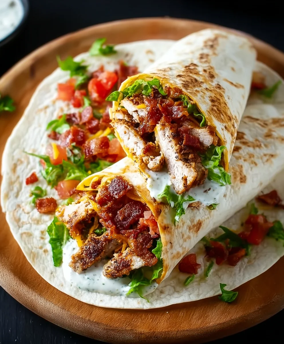Crispy Chicken Beef Beef Bacon Ranch Wrap Recipe