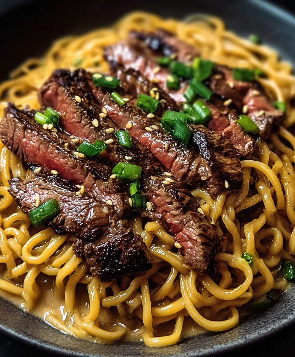 Garlic Butter Beef Lightning Noodles-Quick & Flavorful