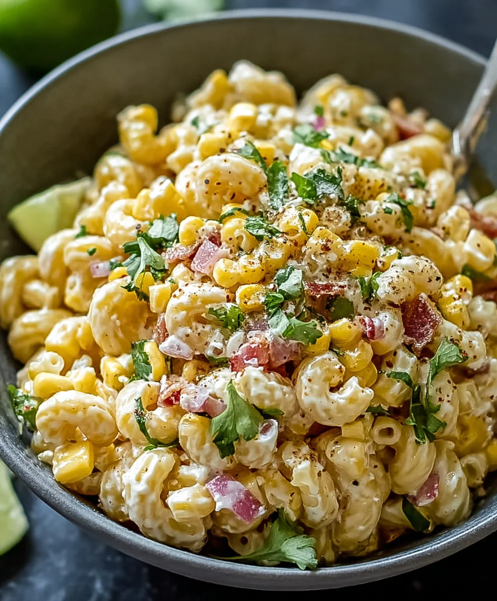 Mexican Street Corn Pasta Salad Recipe - Taste the Fiesta