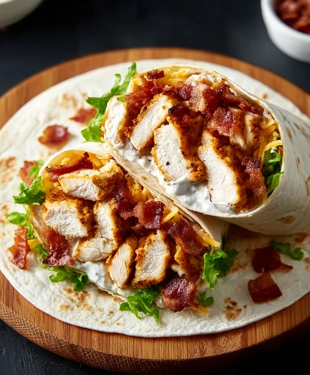 Crispy Chicken Beef Beef Bacon Ranch Wrap Recipe