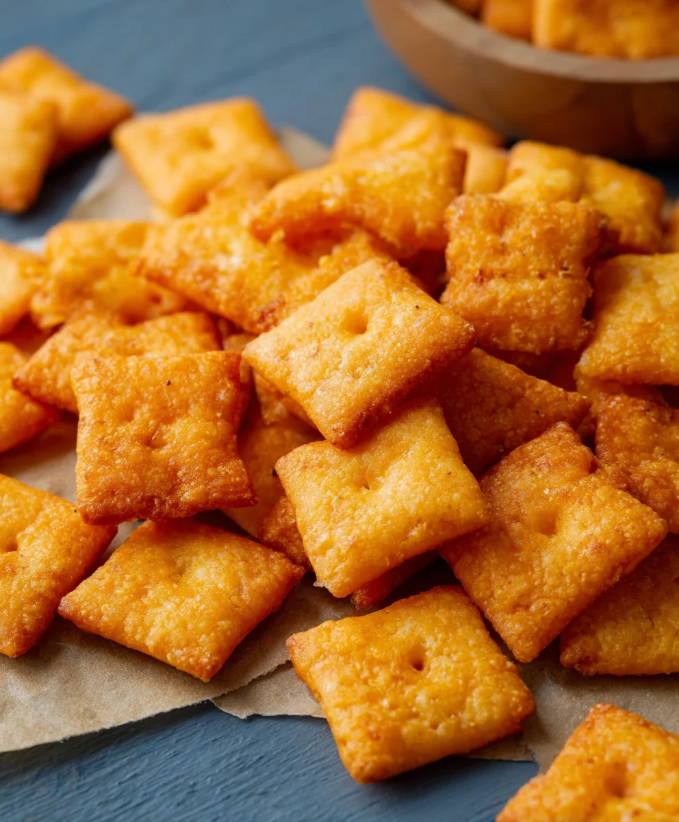 Easy Homemade Cheddar Cheese Crackers-Cheez Its