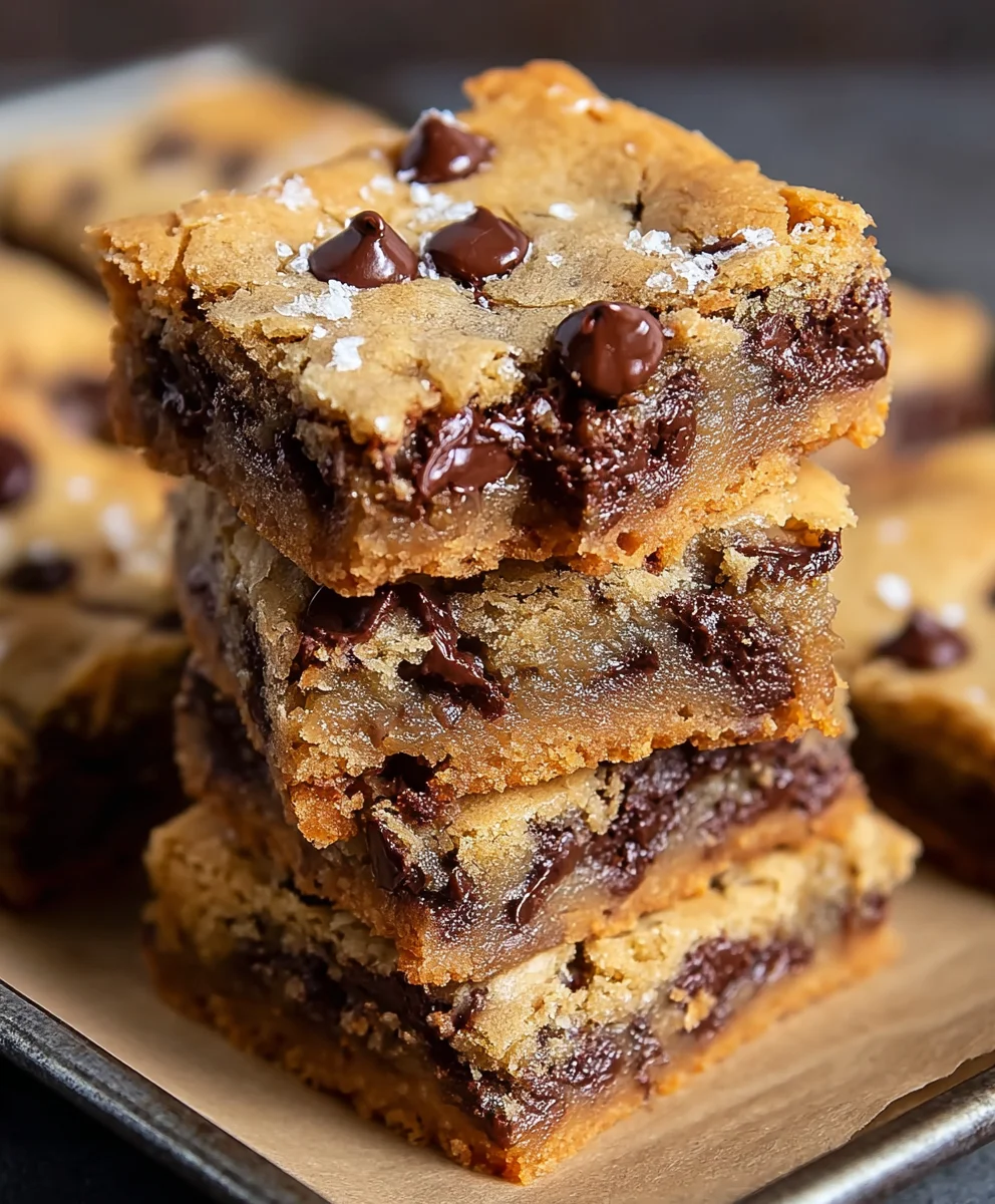 Gooey Chocolate Chip Cookie Bars-Easy Dessert