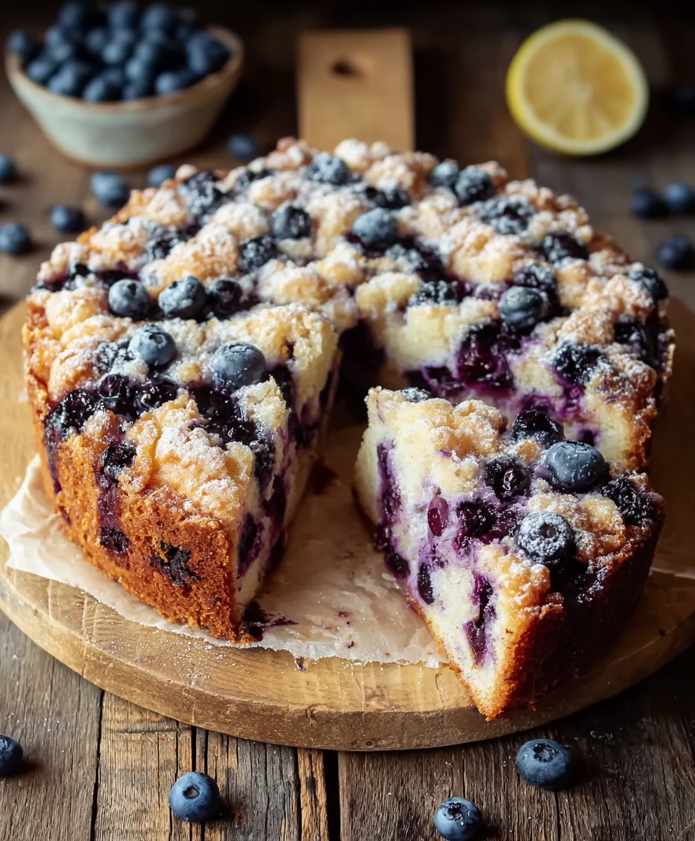 Blueberry Lemon Brioche Cake-Easy Baked Treat