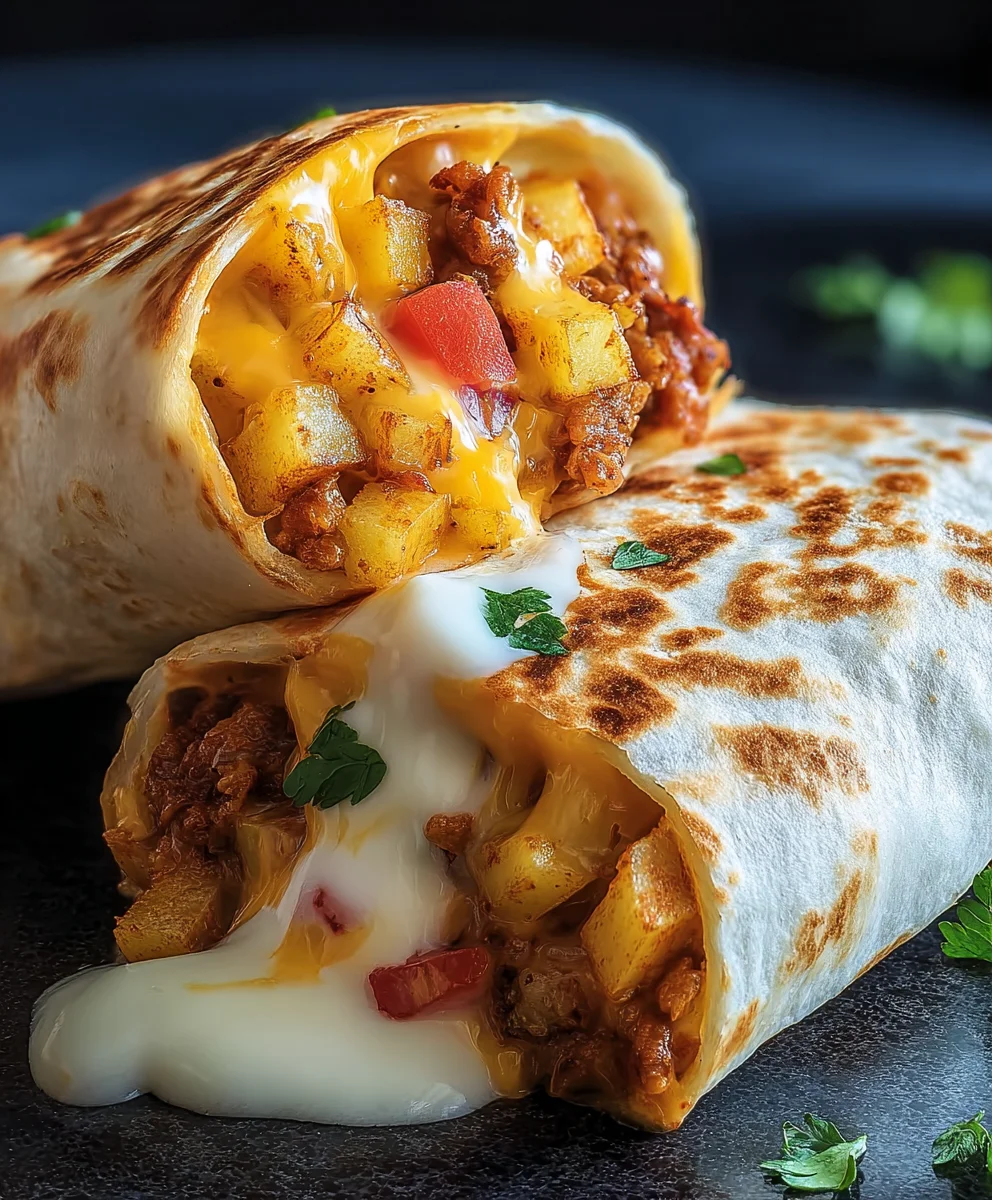 Cheesy Potato Burritos- Easy Comfort Food Recipe