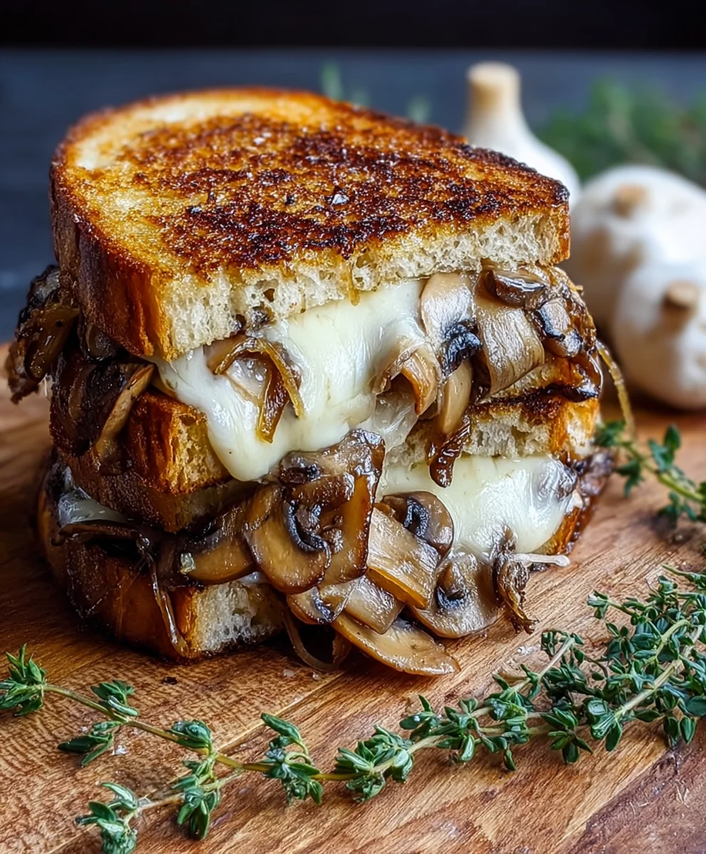 Caramelized Mushroom Grilled Cheese - Ultimate Comfort Food