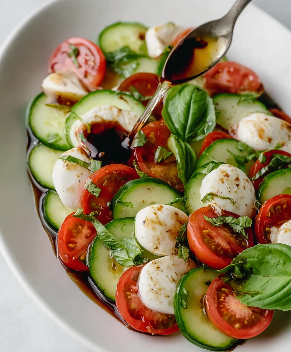 Cucumber Caprese Salad- Fresh & Easy Recipe