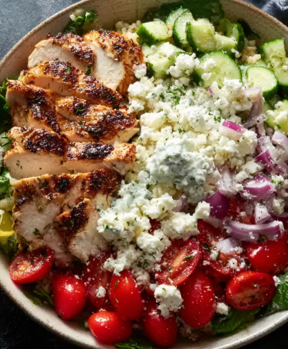 Easy Greek Chicken Bowls-Healthy Meal Prep