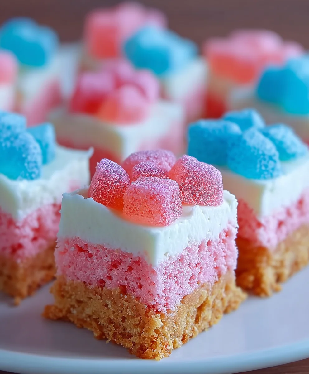 Gummy Cotton Candy Cheesecake Bites-Sweet Treat