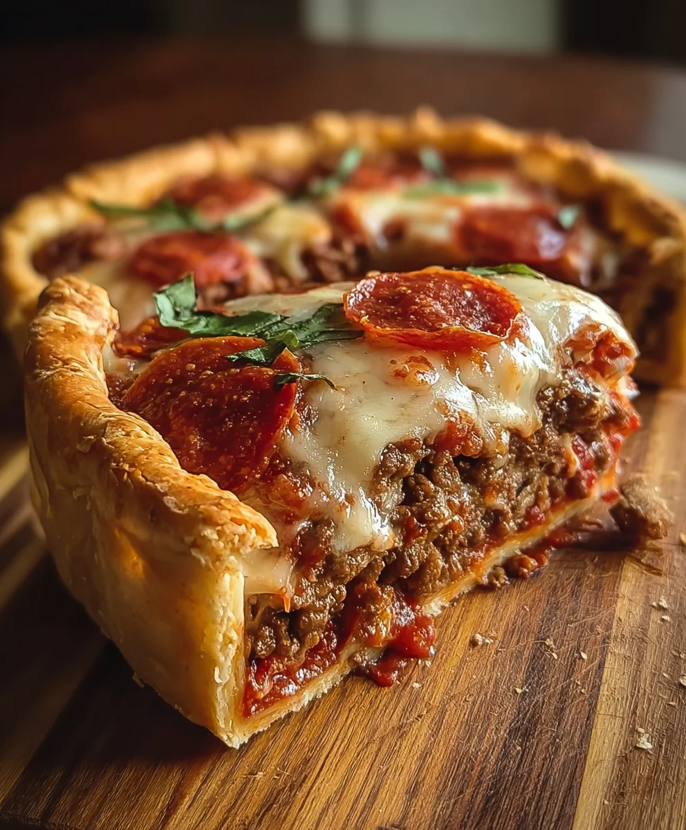 Pizza Burger Pie-Ultimate Beefy Flavor Fusion