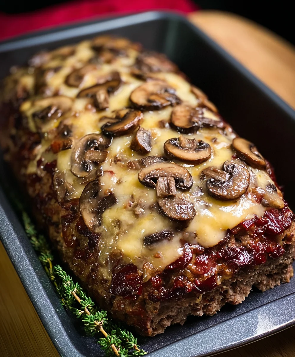 Beef Bacon Mushroom Swiss Beef Meatloaf-Ultimate Flavor