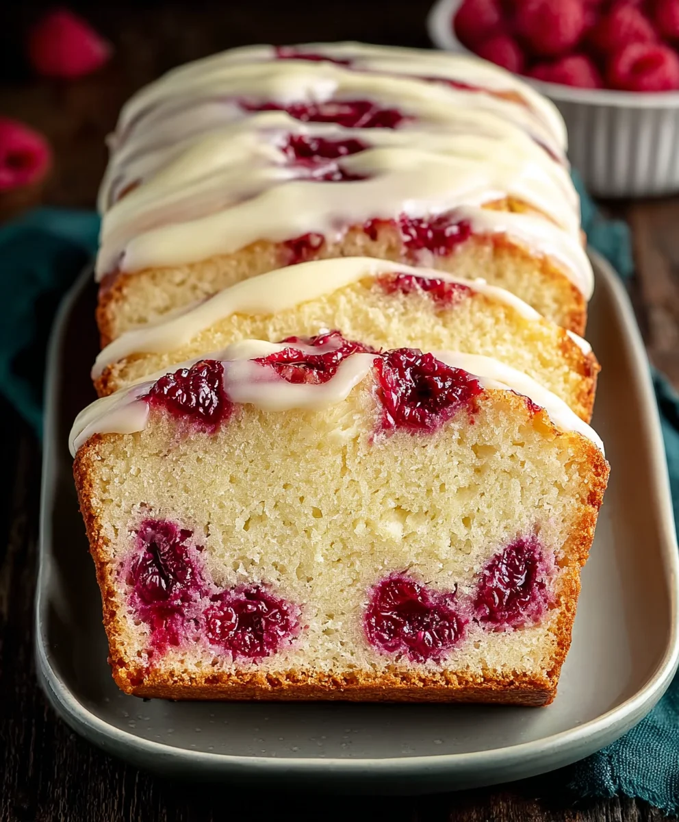 White Chocolate Raspberry Loaf Cake Recipe