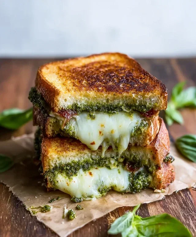 Sourdough Pesto Grilled Cheese
