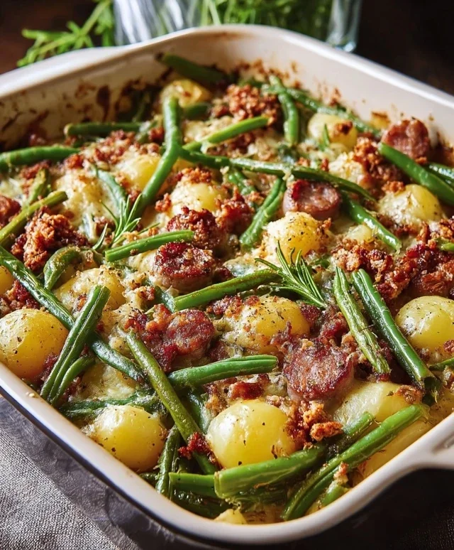Sausage Green Bean Potato Casserole