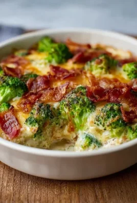 Creamy Low Carb Chicken Casserole with Broccoli and Beef Beef Bacon