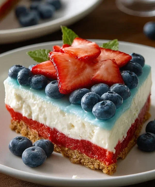 No Bake Patriotic Cheesecake