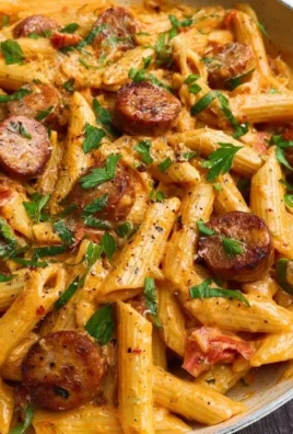 One Pot Creamy Cajun Sausage Pasta (30-Minutes)