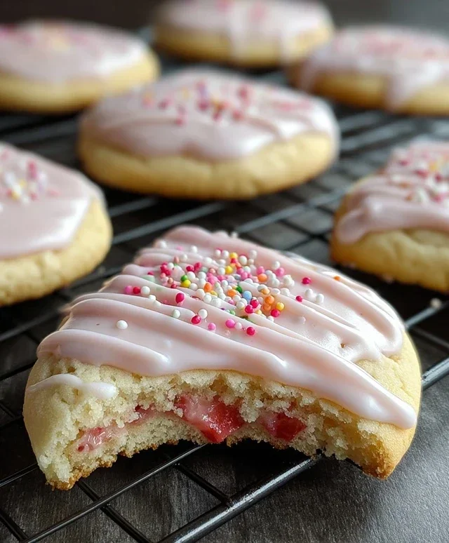 Strawberry Pop Tart Cookies