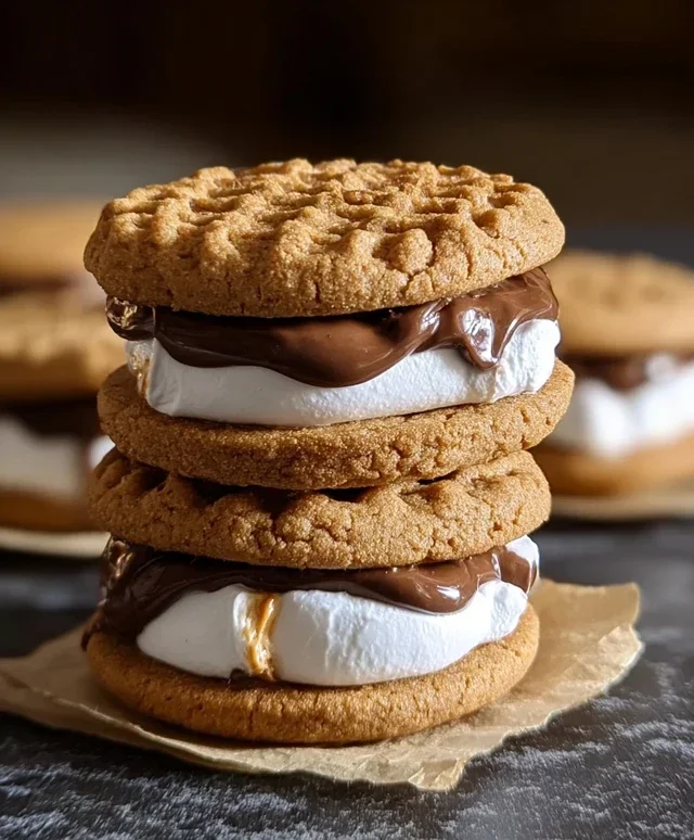 Peanut Butter S'mores Sandwich Cookies