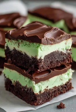 Triple-layer chocolate mint squares