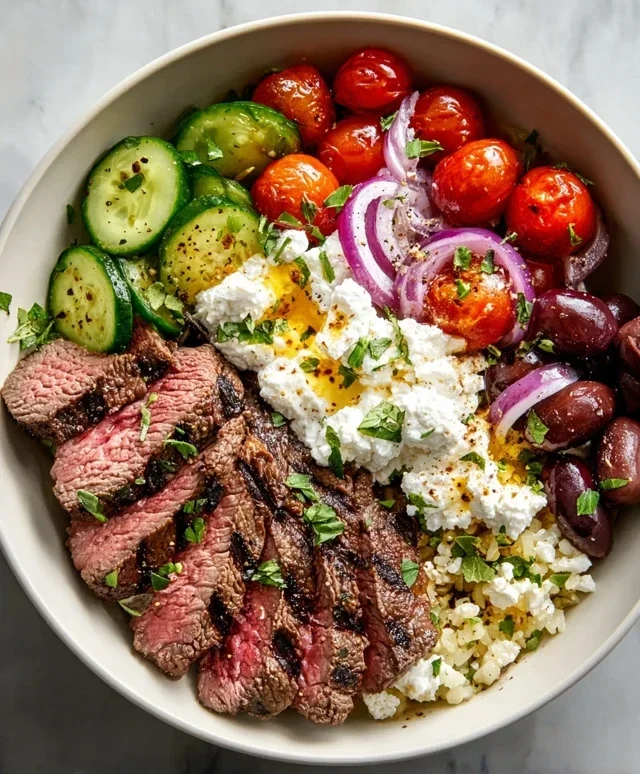Mediterranean Steak Bowl Recipe
