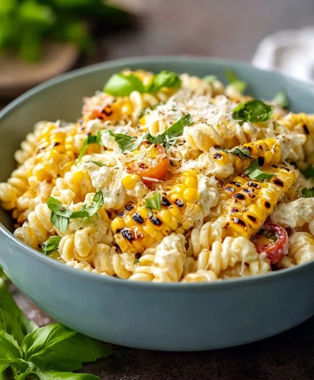 Creamy Street Corn Pasta Salad