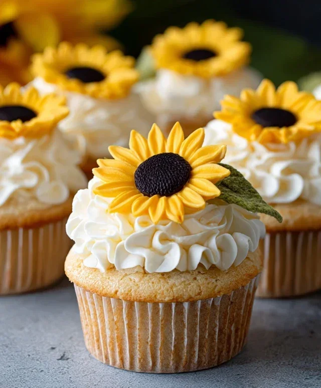 Sunflower cupcakes